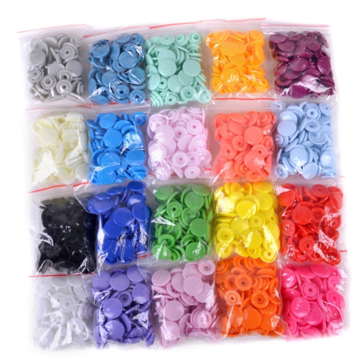 Operitacx 300piezas Kit De Cerraduras De Presión Kam Alicates y Botones De Plástico Colores