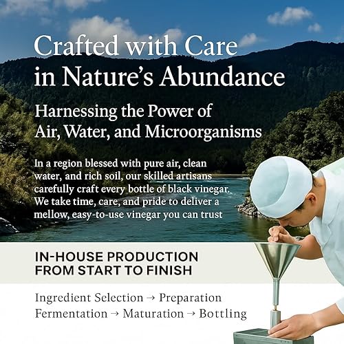 Miniatura 6 de UCHIBORI Brewing - Vinagre negro japonés de alto rango Rinkosan Kurosu - Acidez suave, rico en Umami, dulzura de arroz integral y sabor aromático -