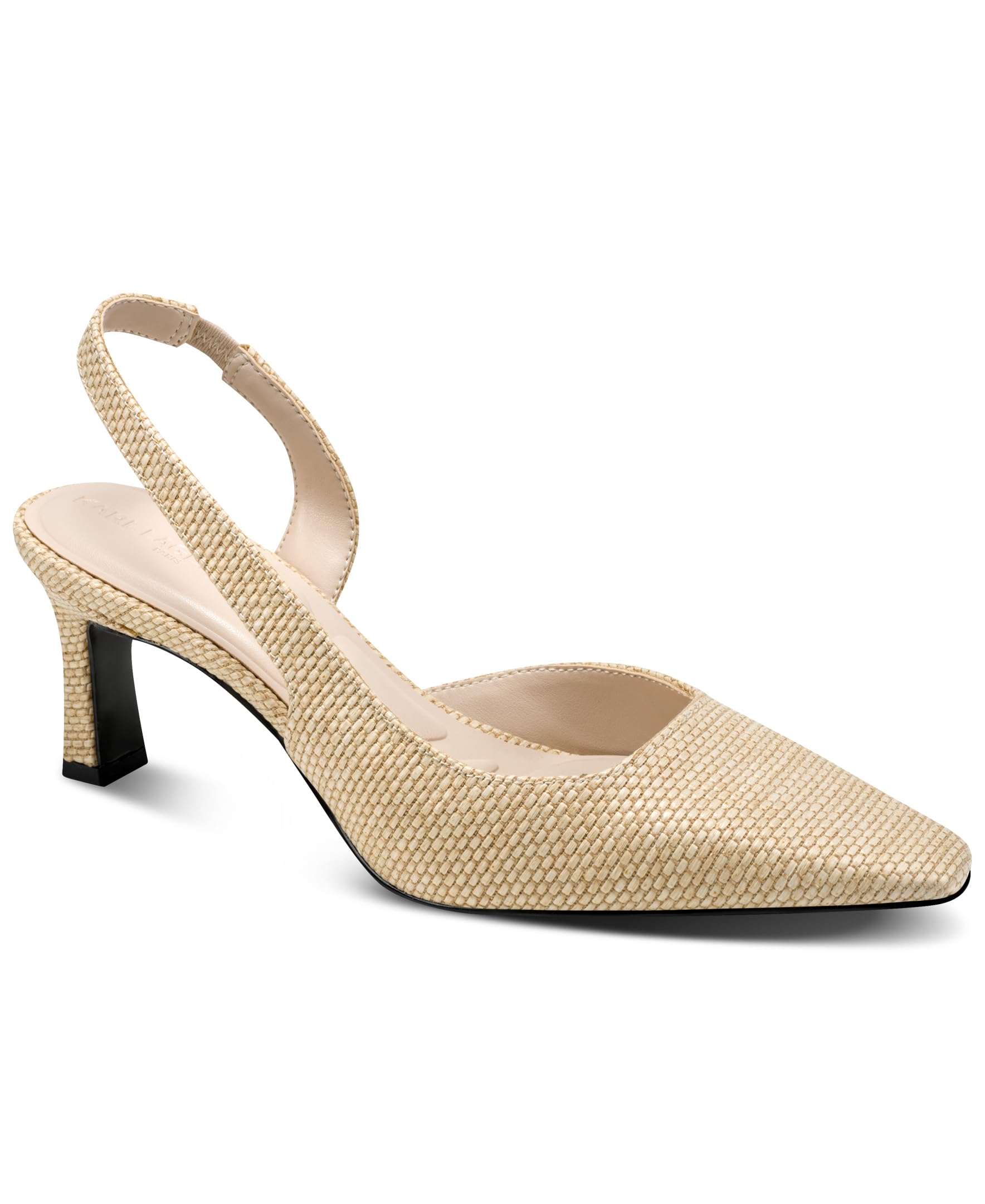 Karl Lagerfeld Womens Sheenz Pointed Toe Slingback Dress Heel