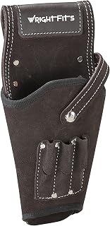 WrightFits Leather Drill Holster Double Nail and Hammer Holder Multi Pockets Tool Work Pouch Organiser & Belt |For Builders, Carpenters, Gardeners, Electricians (Nail and Hammer Pouch) (Drill Holder)