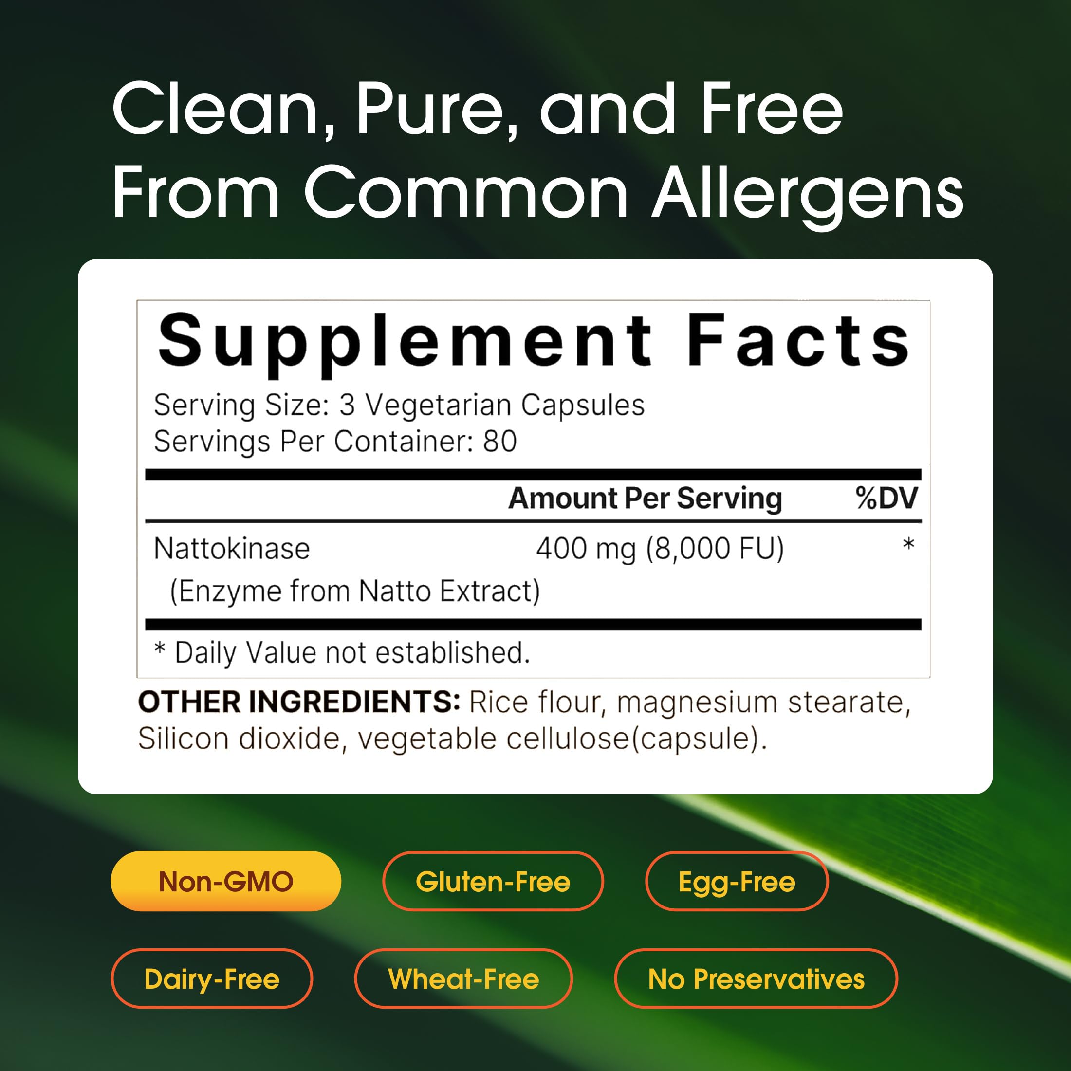 NatureBell Nattokinase - 240 Capsules - 8,000 FU Max Strength from Fermented Natto Extract - for Heart Health, Healthy Circulation & Daily Wellness Support* — Amazon image 3