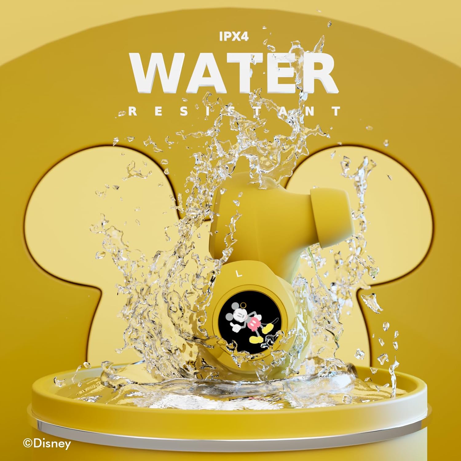 Disney Mickey Mouse Bluetooth Earbuds with Charging Case- Bluetooth Wireless Headset with Built-in Mic and 30 Hours of Playtime- Disneyland Essentials and Disney Gifts for Women and Men of All Ages - Image 4