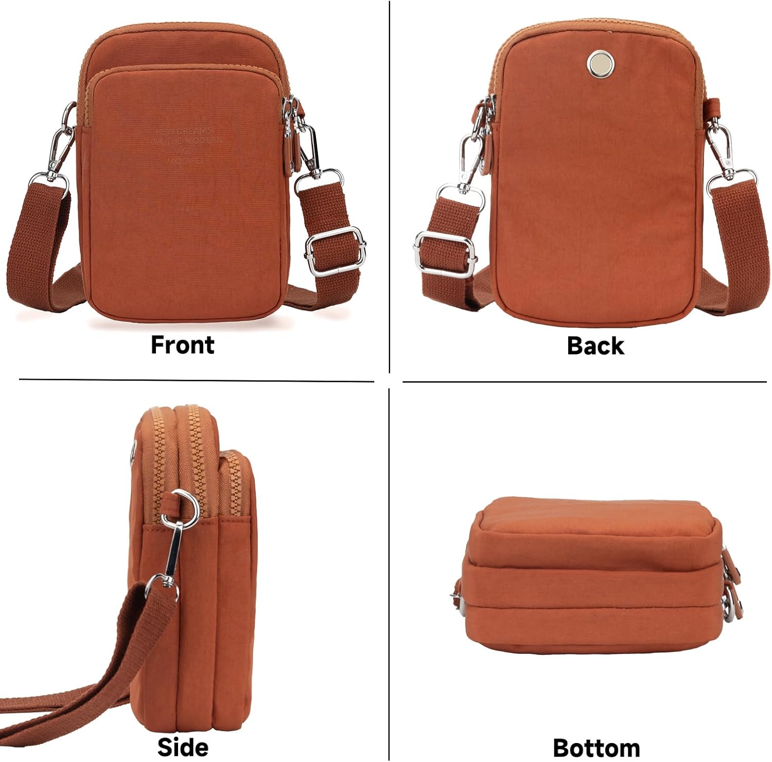 JANKS Small Crossbody Bag for Women Mini Cell Phone Bag Travel Pouch Wallet Purses Adjustable Over Shoulder Strap - Image 3