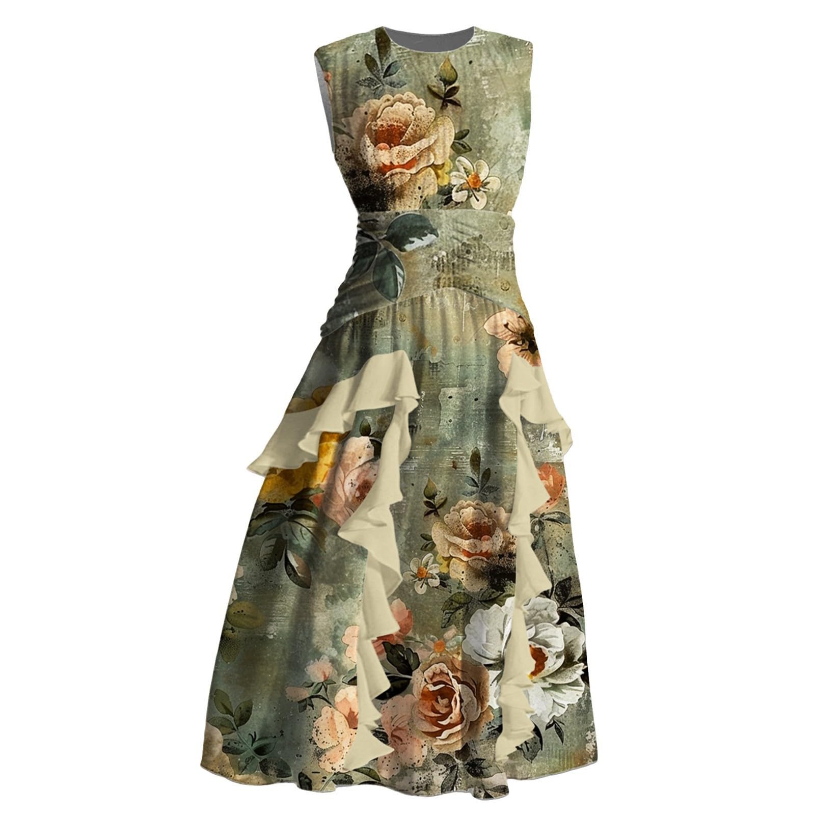 Robe d'été décontractée sans manches légère et fluide taille S