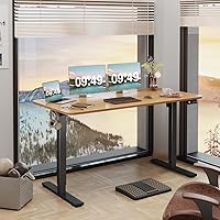 Vista 2 de Furmax Escritorio de Pie de Altura Ajustable Eléctrico Grande de 55 x 24 Pulgadas Escritorio de Sentarse y Pararse Escritorio de Computadora