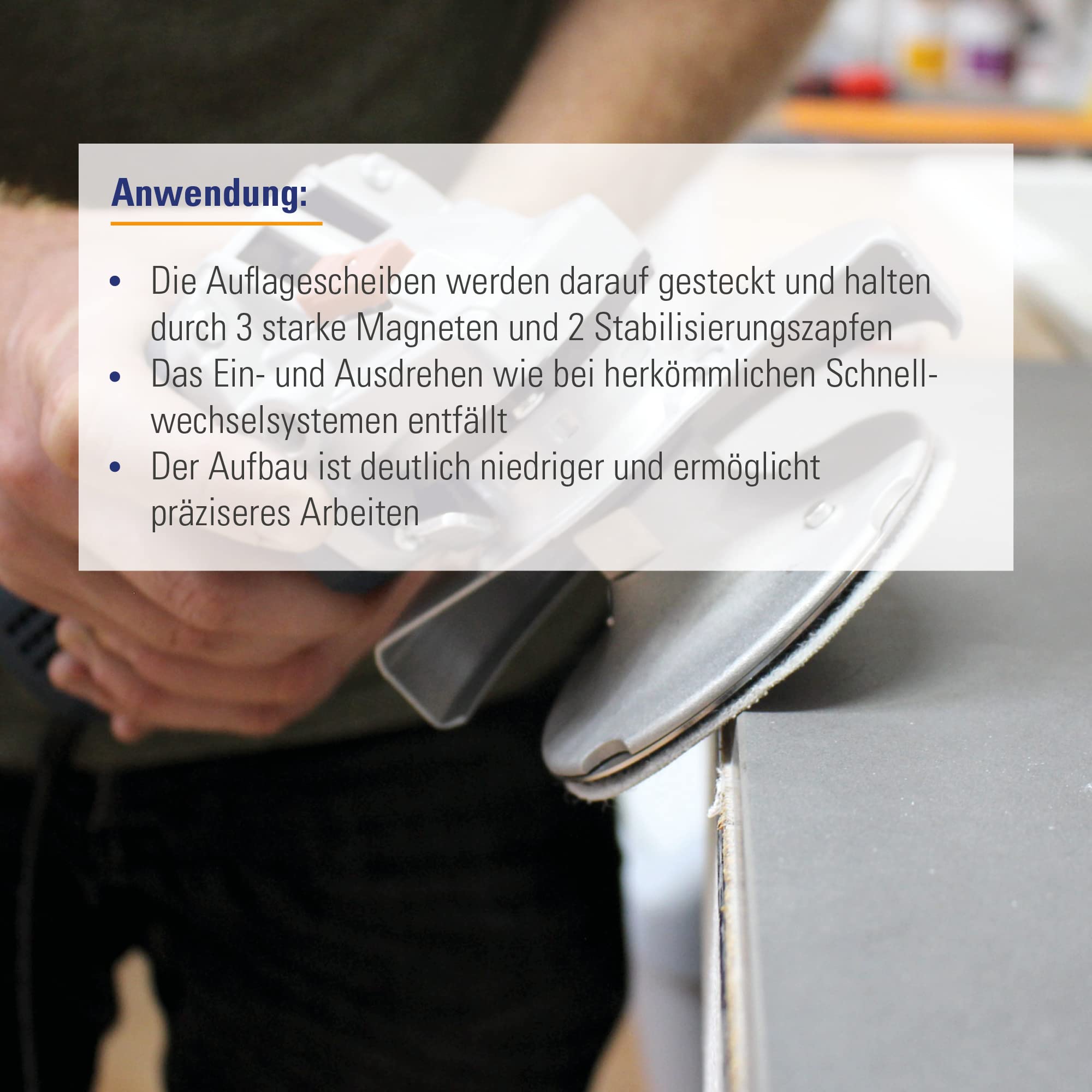 Karl Dahm Plato de aluminio magnético Ø 100 M14 para discos de lijado con velcro, ideal para lijado en húmedo y seco – 50535