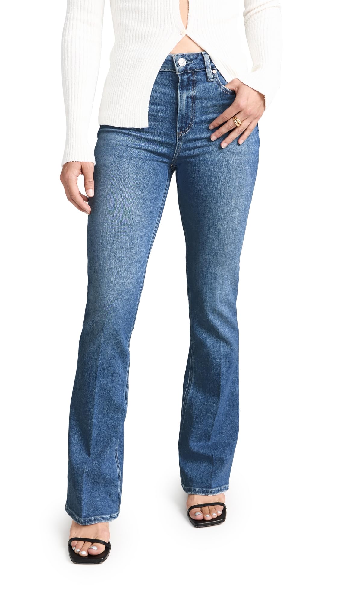 PAIGE Women's High Rise Laurel Canyon Petite Jeans