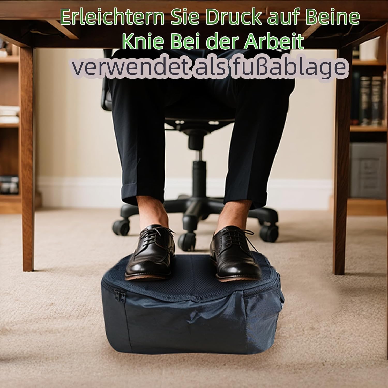 Bequeme Reise: Die HQCM 2-IN-1 Aufblasbare Fußstütze für entspanntes Sitzen überall