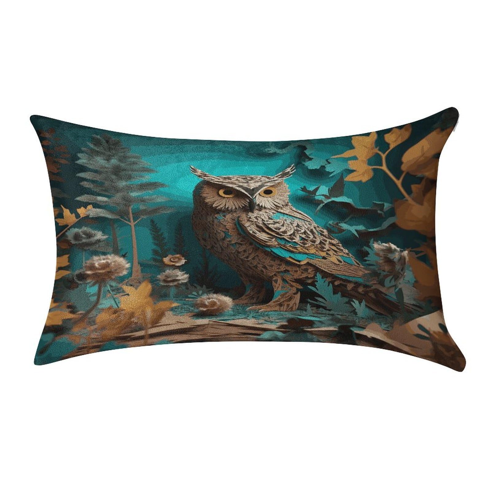 MUSM Owl Pillow Case 12"X20" Luxury Velvet Throw Pillow Cover Fade Resistant Cozy Soft Pillowcases Pillow Protector Pillow Shams Lumbar Pillow Shells for Home&Gifts
