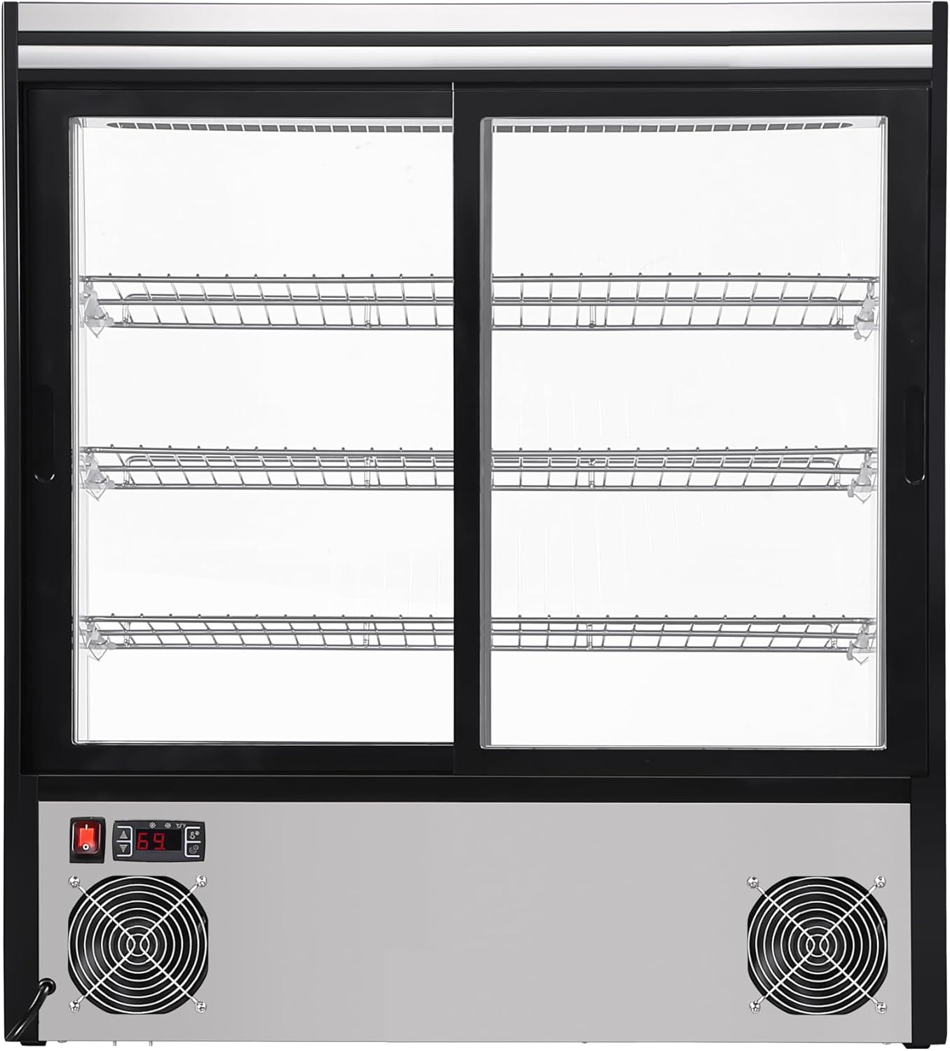 KoolMore CDC-69-SS 31 in. 4-Tier Commercial Countertop Display Refrigerator in Stainless-Steel