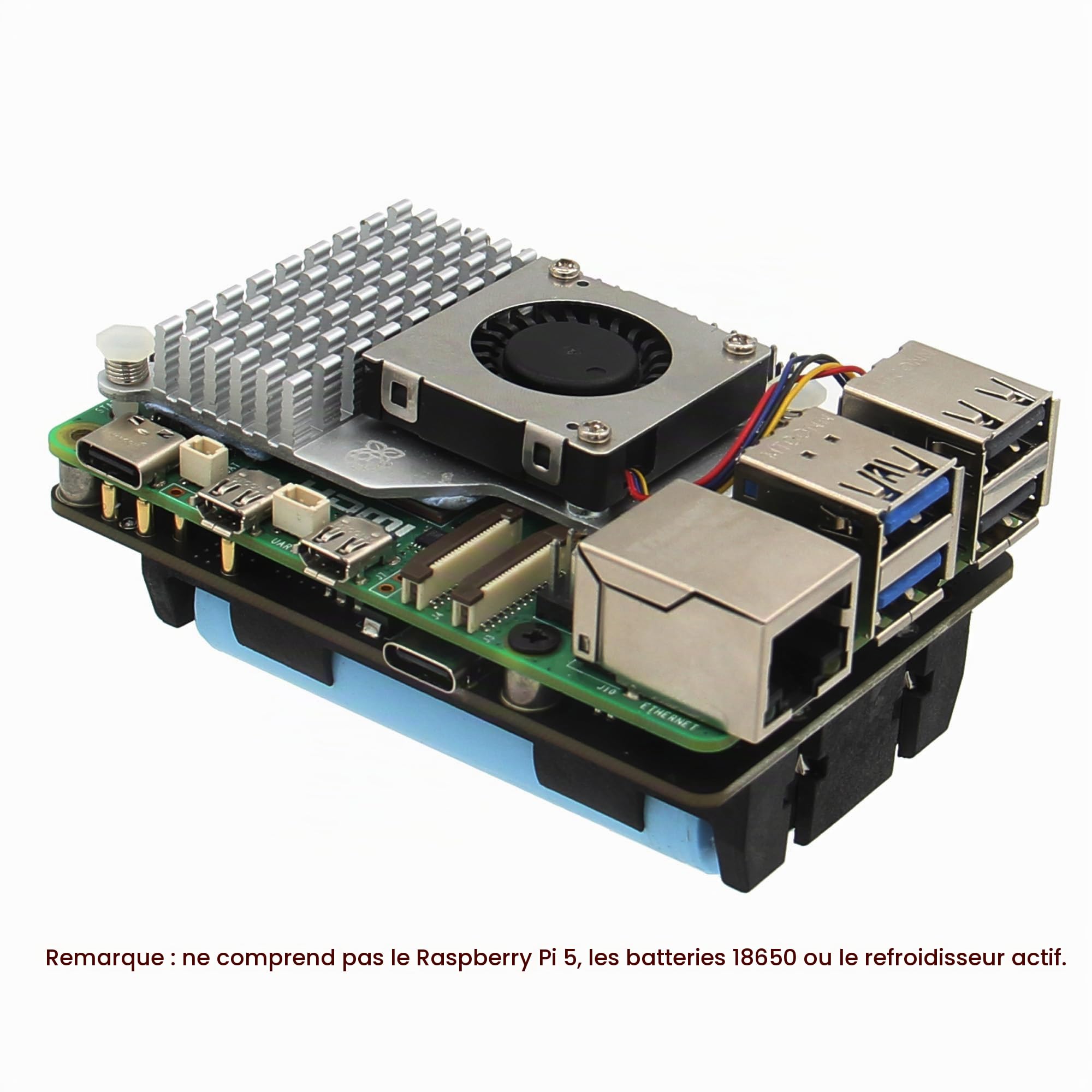 Geekworm X1200 5V UPS Shield for Raspberry Pi 5, with Max 5.1V 5A Output & Auto Power on & Safe Shutdown & Power Loss Detection Function