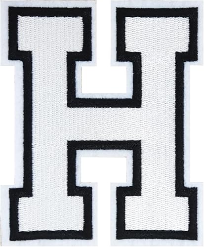 Miniatura 35 de Parches de letras para planchar de 3.1 pulgadas, parche de letras individuales bordadas para ropa, vestido, sombrero, jeans, accesorios