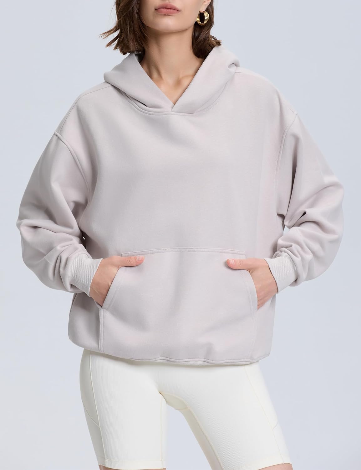 PrettyGuide Women's Casual Fall Long Sleeve Cotton Sweatshirts Oversized Hoodies Fleece Pullover with Pocket - Image 7