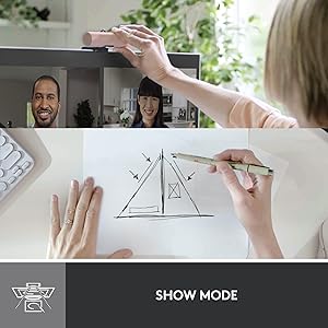 Logitech Brio 500 Full HD Webcam with Auto Light Correction,Show Mode, Dual Noise Reduction Mics, Webcam Privacy Cover, Works with Microsoft Teams, Google Meet, Zoom, USB-C Cable - Rose