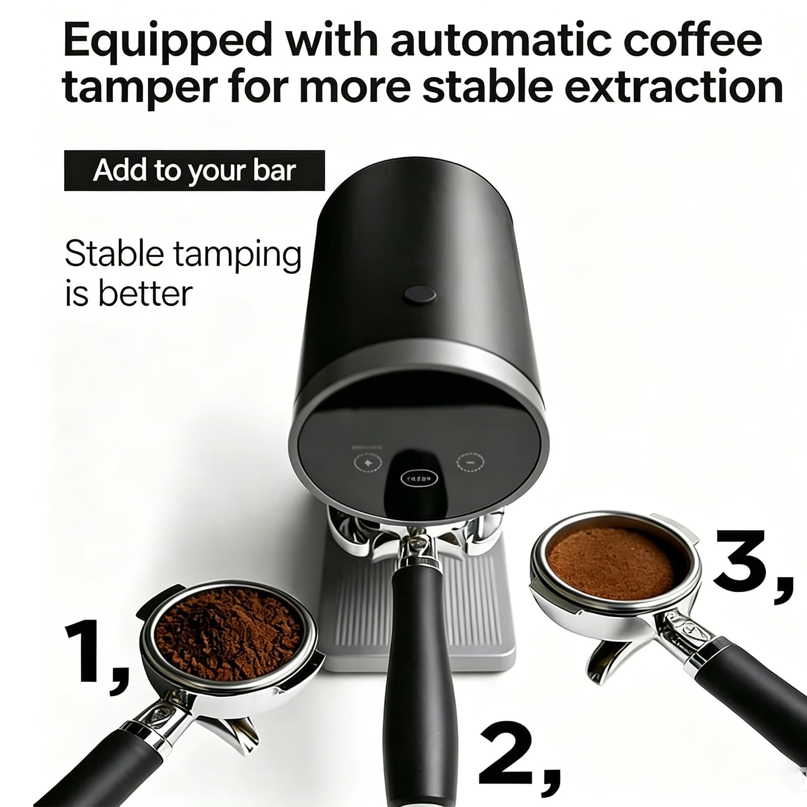 Pressino Elettronico Per Caffè, Pressino Automatico Per Espresso, Altezza Regolabile 58 Mm, Pressione Regolabile, Per Uso Domestico E Commerciale.