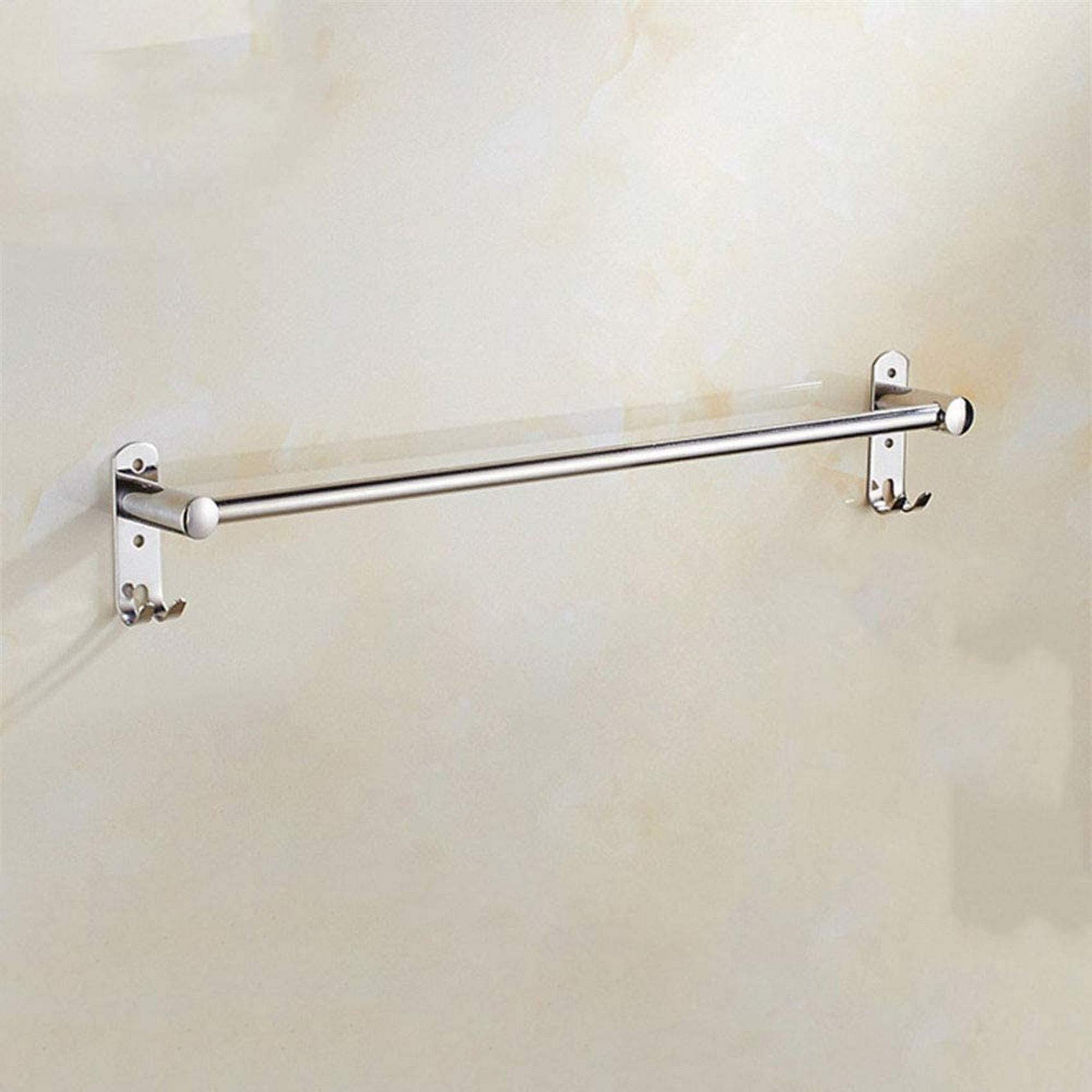 FGXHHS Towel rack,304 stainless steel Single rod towel bar,Rust Durable Double rail For Bathroom Kitchen Office-B 40cm(16inch)