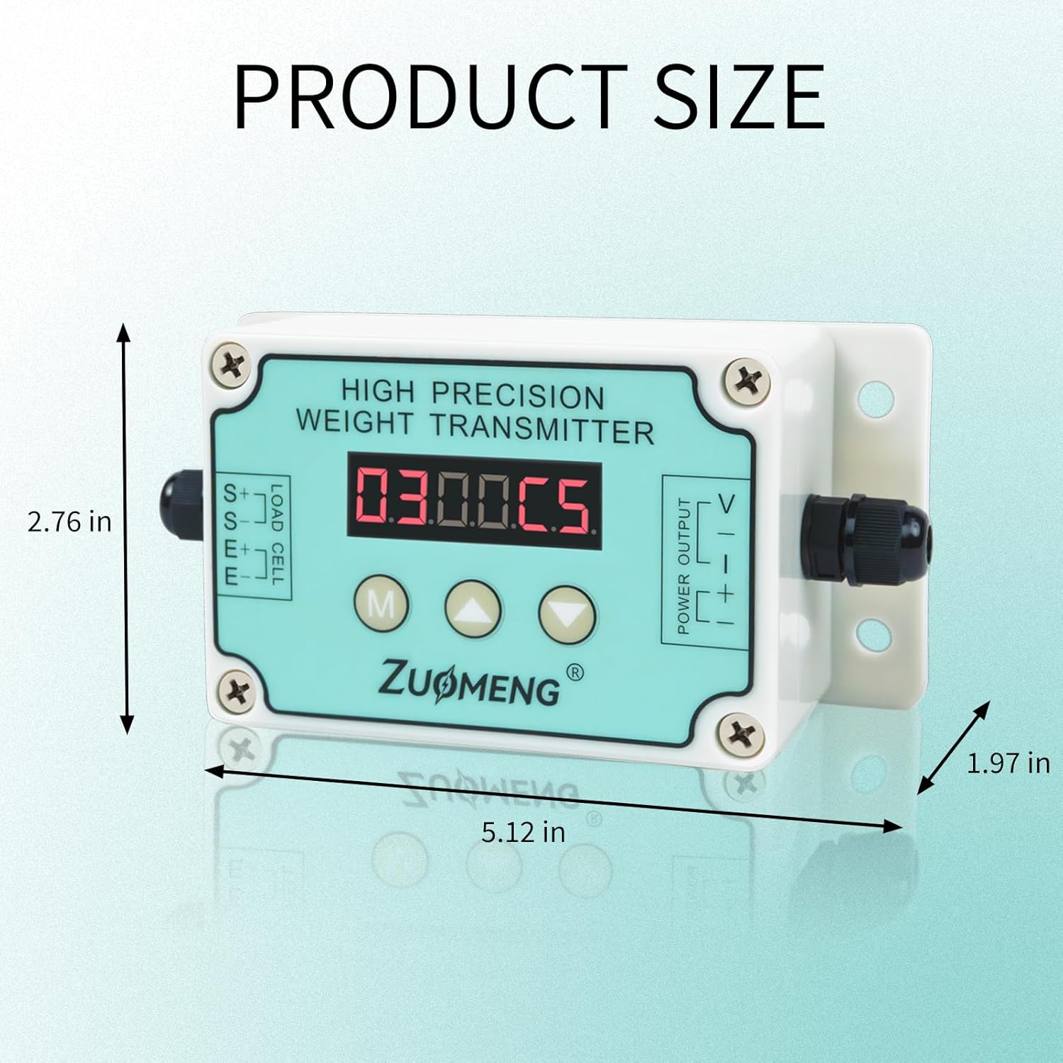 Industrial Load Cell Amplifier Transmitter, Supports Unit Switching, 4-20mA/0-10V Signal Conversion, 1–99 Adjustable Filtering, Ideal for Scales & Automation