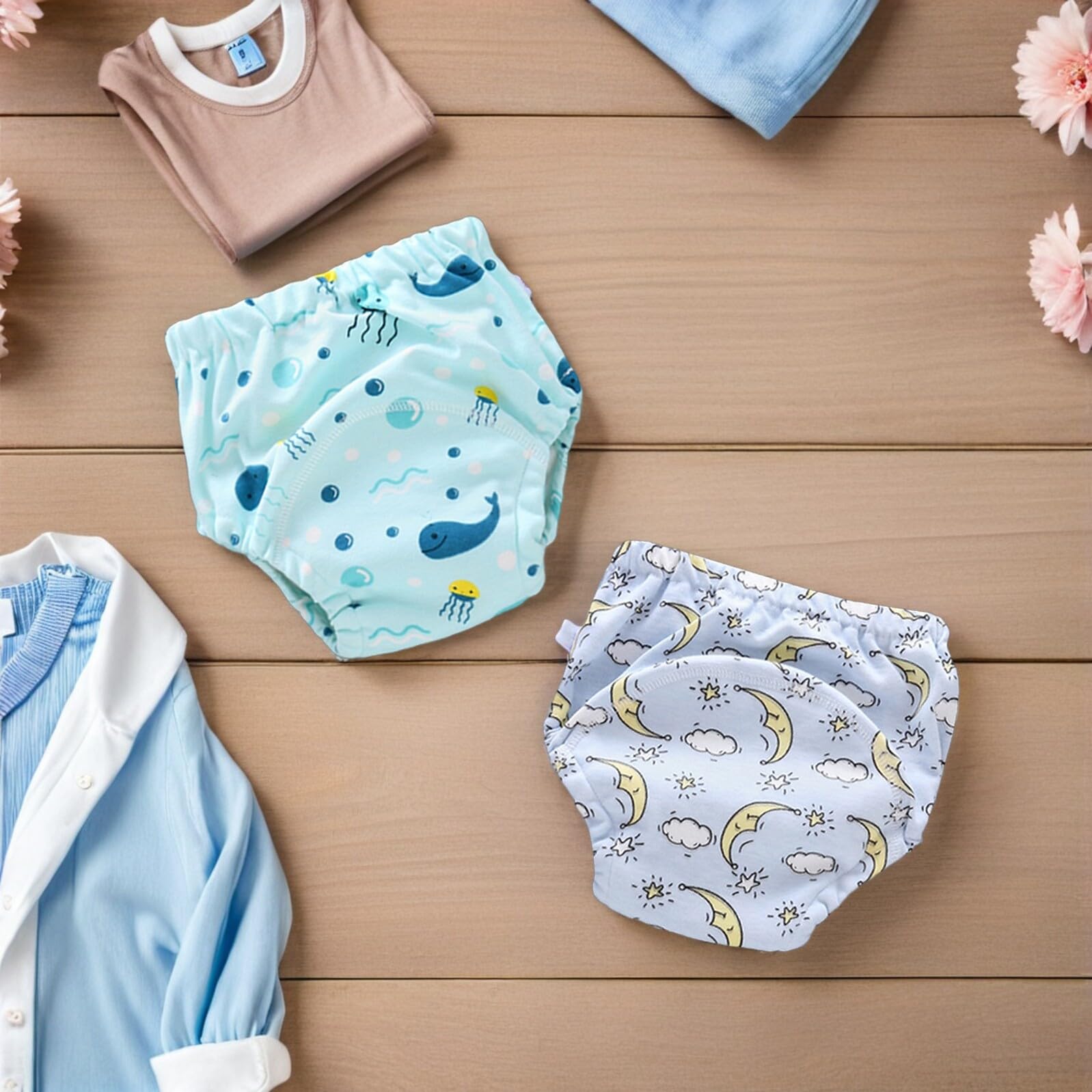 Culotte D’apprentissage Propreté pour Bébé en Coton, Lavable et Respirante, 6 Pièces, Aide à L’apprentissage, 9-18kg