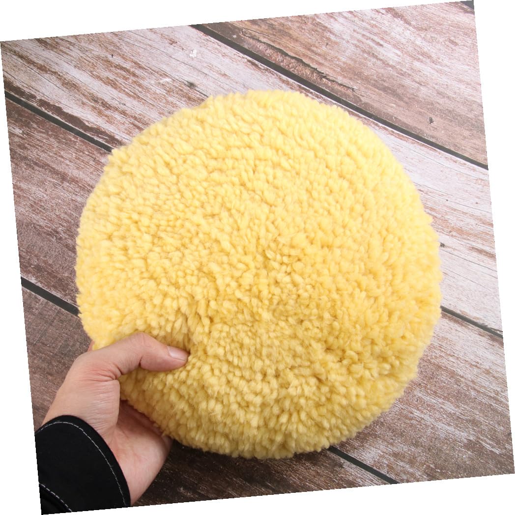 Ruota di Lucidatura in Lana Gialla per Auto Doppio Lato Tamponi Lucidatura Auto Efficaci che Non Danneggiano la Vernice e Rifinitura