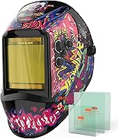 Vista 10 de YESWELDER - Máscara de soldar con oscurecimiento automático, funciona con energía solar, color real.