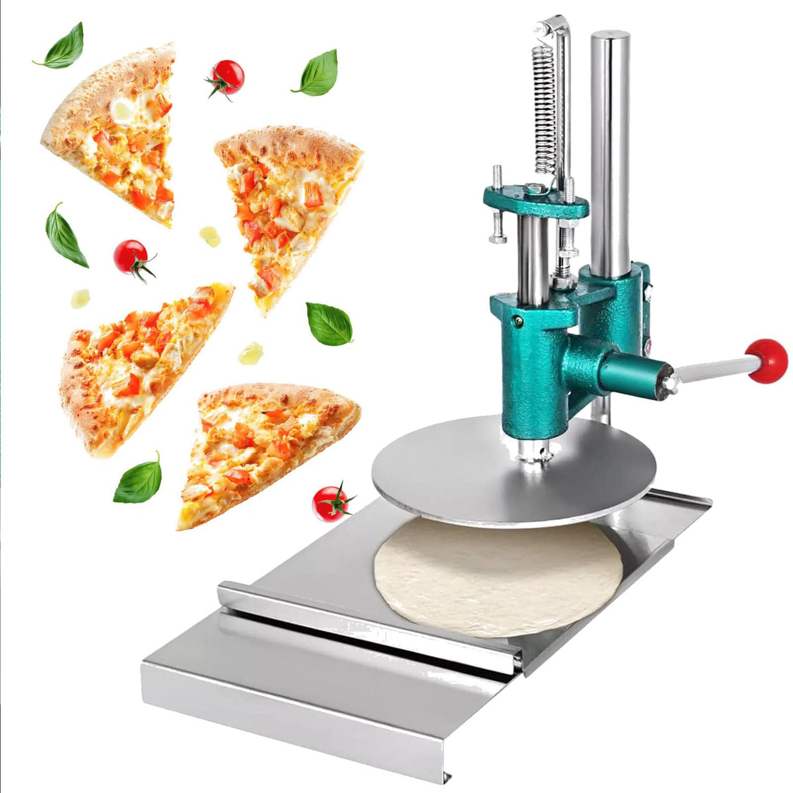 Sfogliatrice Manuale in Acciaio Inox per Pasta, Macchina per la Pasta Manuale, Macchina per la Pasta elettrica, Manuale in Acciaio Inox, per Pasta per Pizza, 19 cm