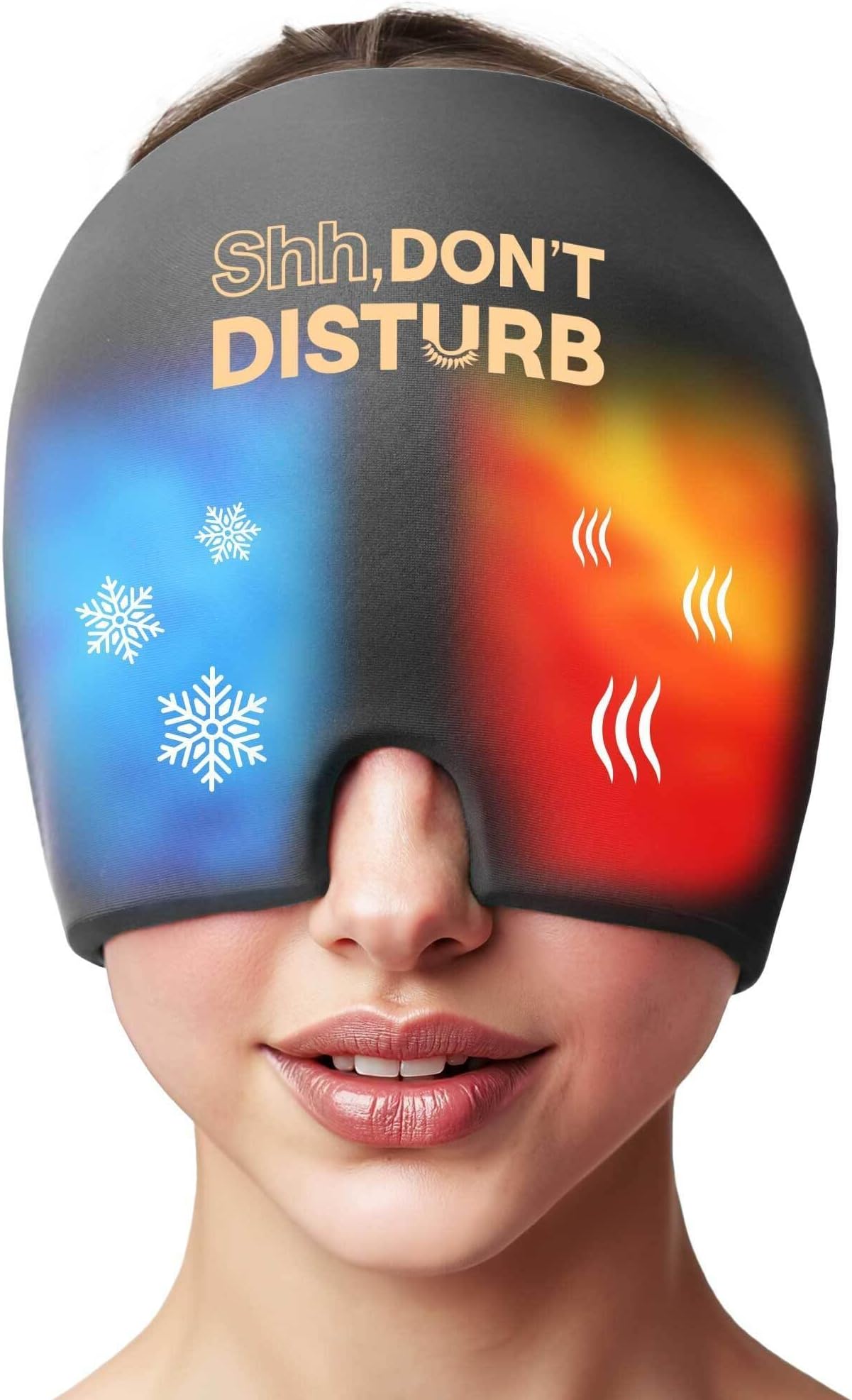 Migraine Relief Cold Cap – Reusable Gel Ice Pack Head Wrap for Headaches, Puffy Eyes, Sinus Pressure, Hangover – 360° Compression Migraine Hat for Women & Men – Cooling Cap for Tension & Stress Relief