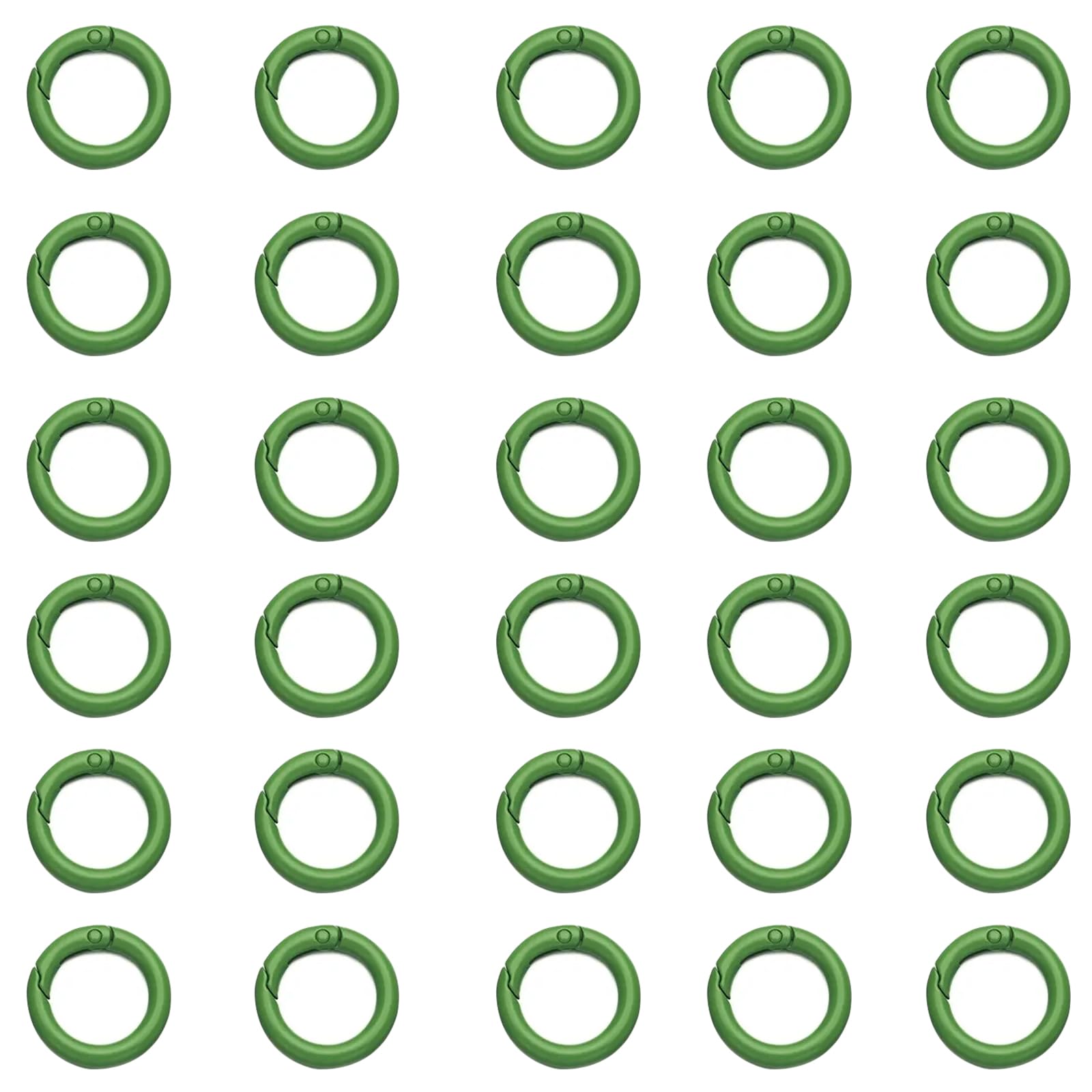 Anneaux ronds à ressort 27mm vert Aoktorkit lot de 30 pour sac et loisirs créatifs