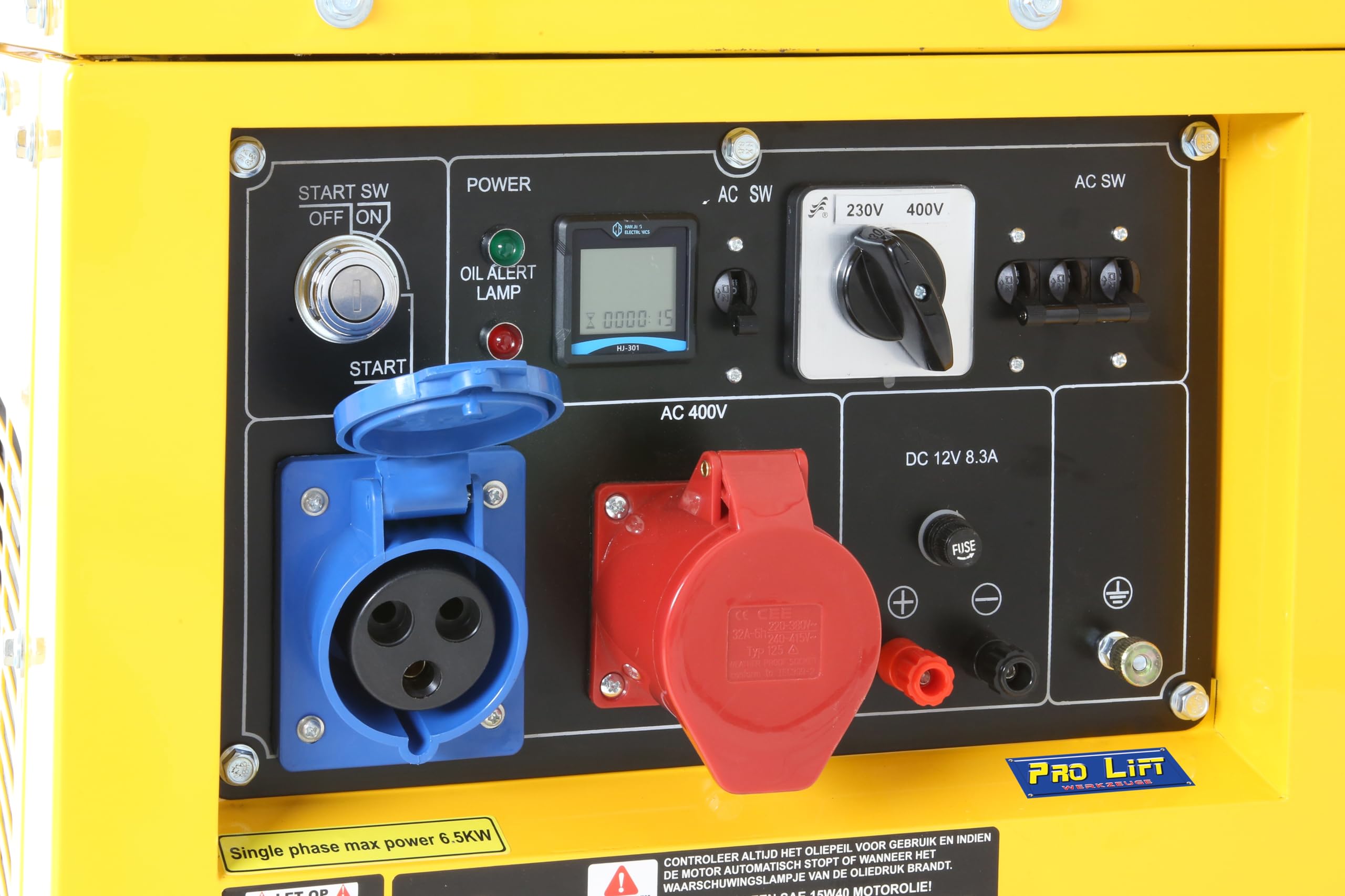 Notstromaggregat 10kVA Super Silent 8000W 230V + 400V Stromerzeuger 4-Takt-Dieselmotor luftgekühlt Stromaggregat Starkstrom Eletro-Starter Generator leise Diesel Notstromaggregat