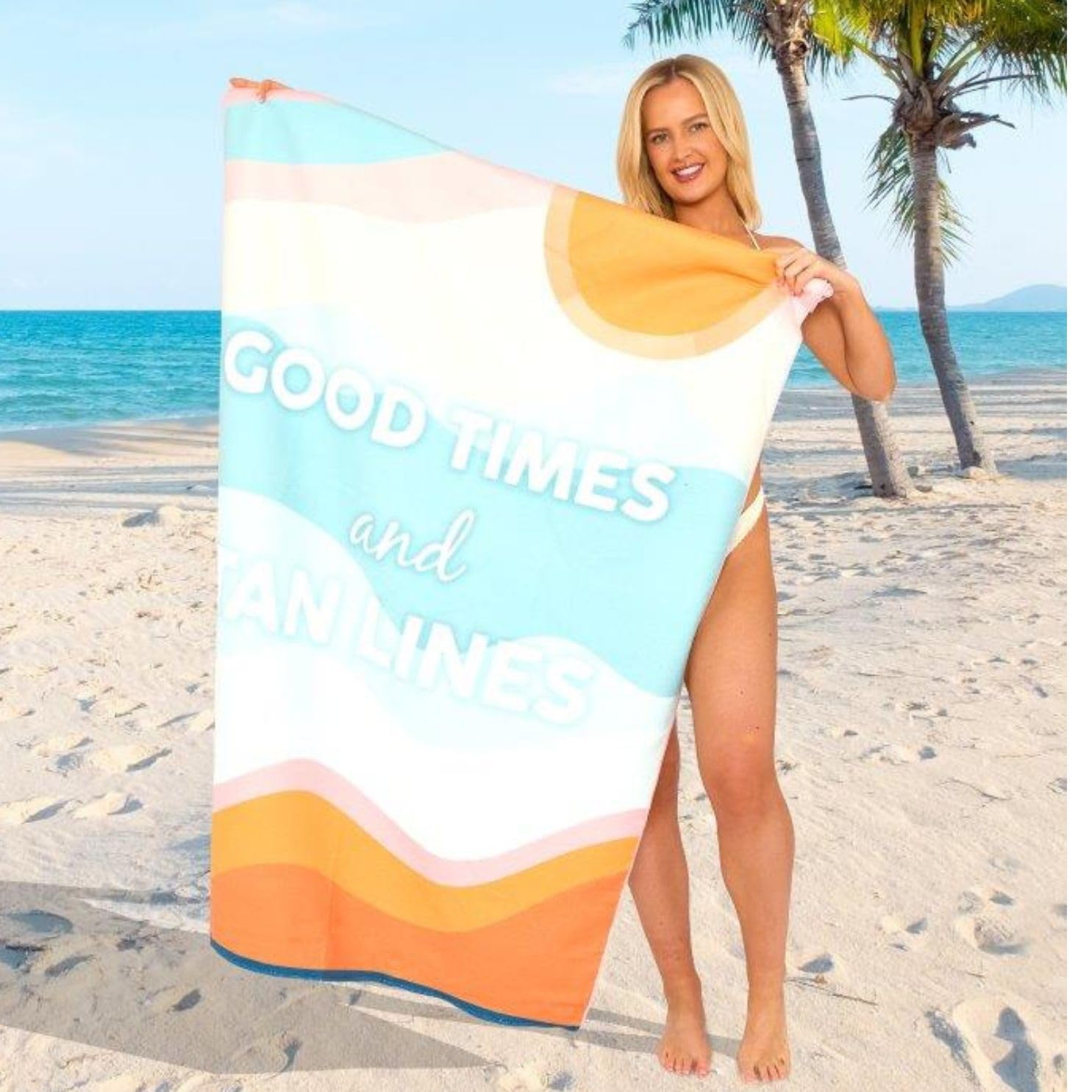 GC GAVENO CAVAILIA Extra Large Beach Towel for Adults - Quick Dry Microfibre Printed Beach Towels - Super Absorbent Beach Towel for Swim (180 x 100 cm) - (1 Piece) Soft, Sand Free,Lightweight - Multi