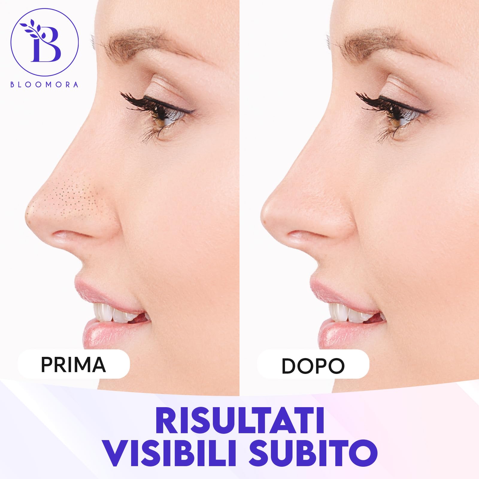 Cerotti Punti Neri Naso – Cerotti per Punti Neri con Amamelide e Niacinamide – Pore Strips per Rimuovere Bianchi e Liberare i Pori (24 Pezzi)