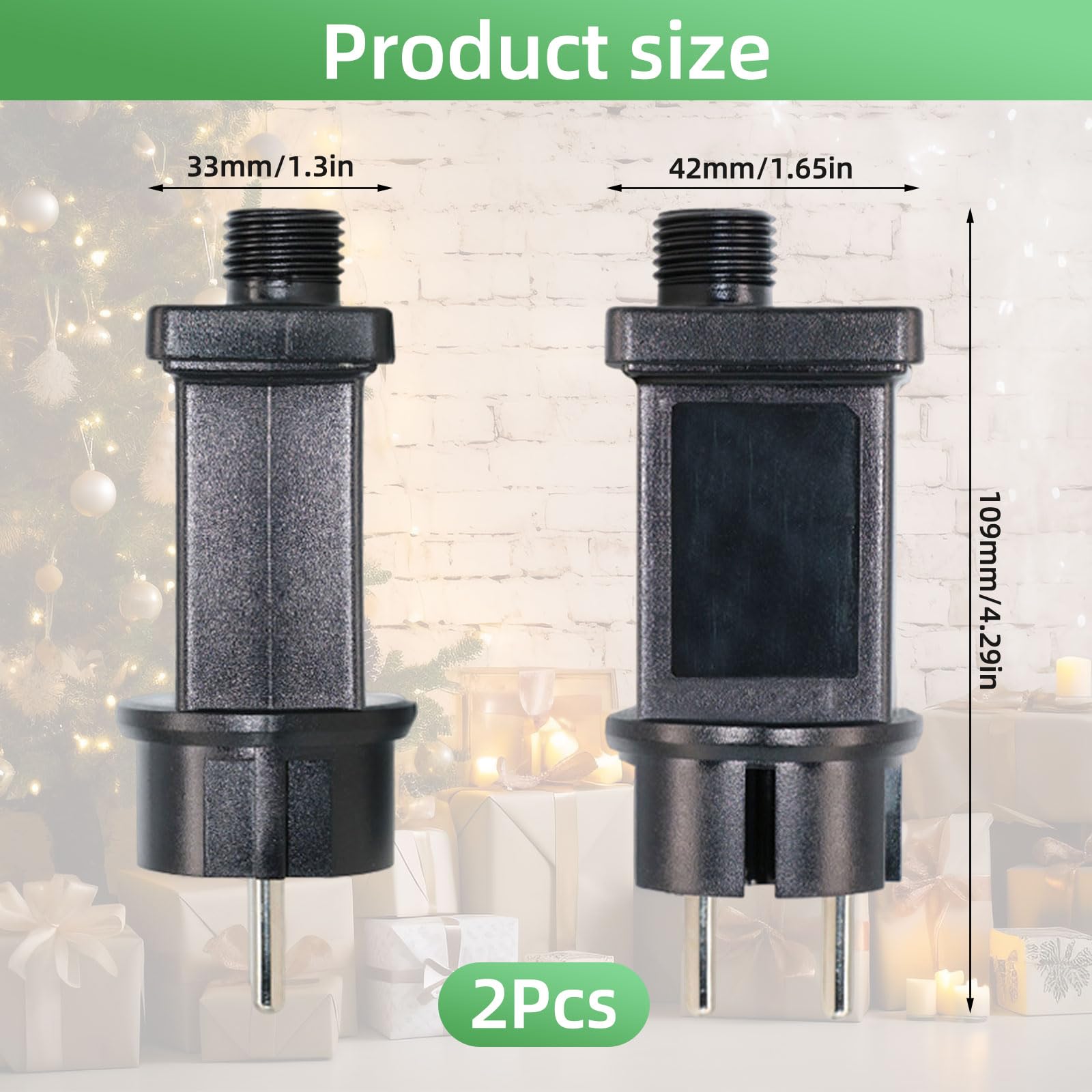 NEWNEN Voedingsadapter voor lichtketting 4,5 V, stekkeradapter voor led- lichtketting met 3 m verlengkabel, IP44 waterdicht, transformator voor lichtgordijn LE