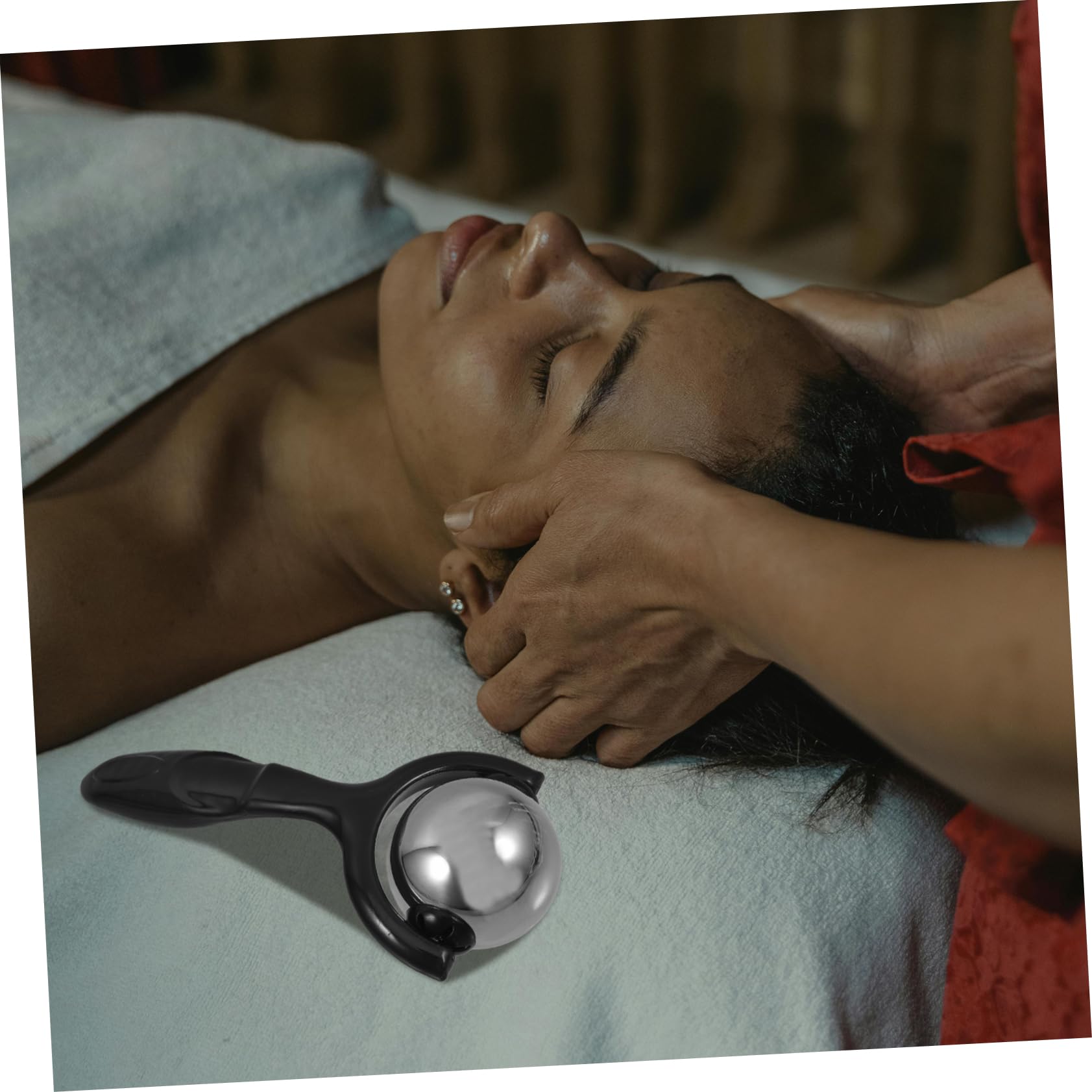 BESTYASH 5 Stück Face Guasha Tool Gesicht Rollen Werkzeug Heben Massagegerät Bildhauerei Falten Ball Rollkugel Für Kalte Massage Muskel Augenrolle Schwarz Nur