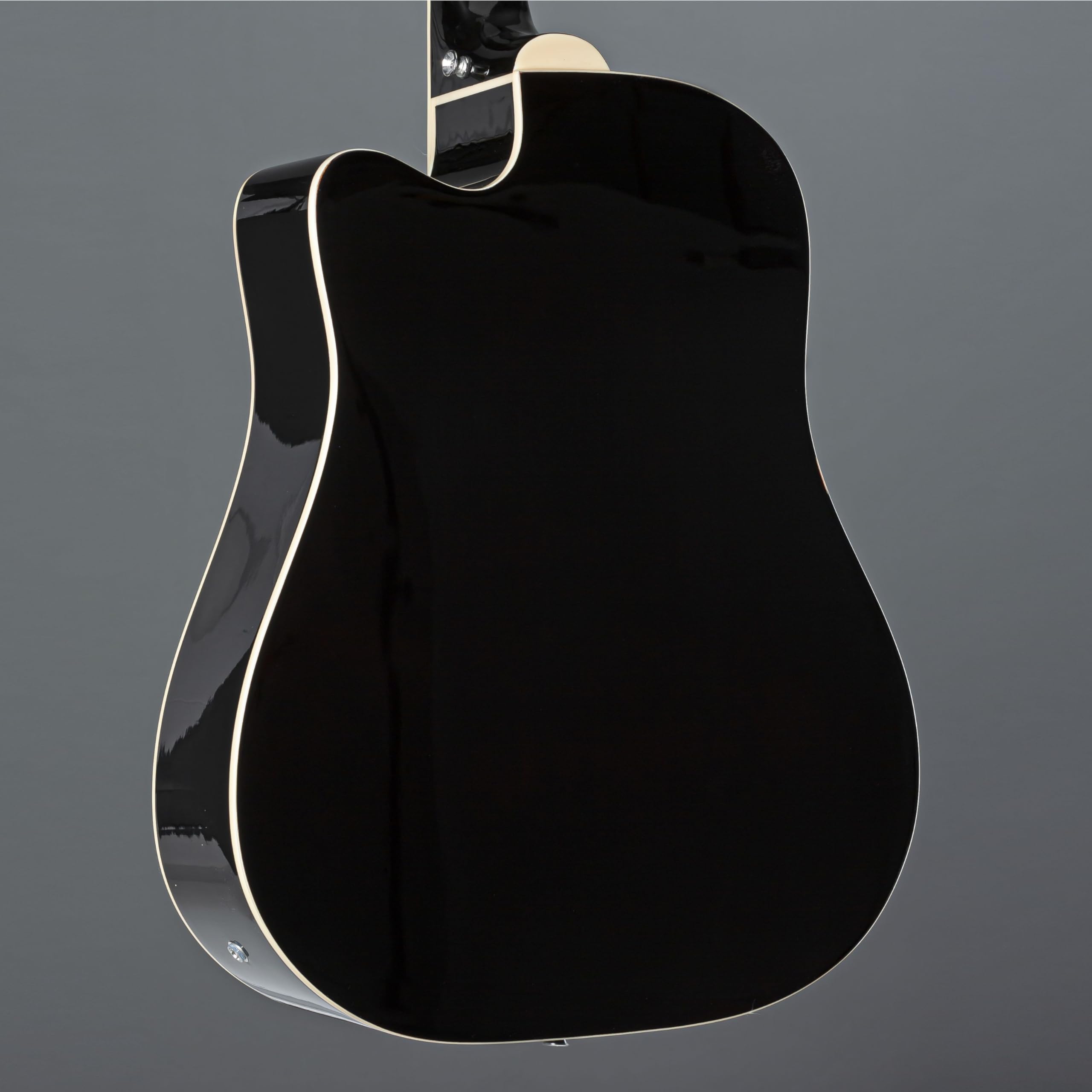 Red Hill AF-8 12-String Dreadnought Cutaway Westerngitarre, Schwarz, X-Bracing, Sapele-Korpus, Composite-Griffbrett, 20 Bünde