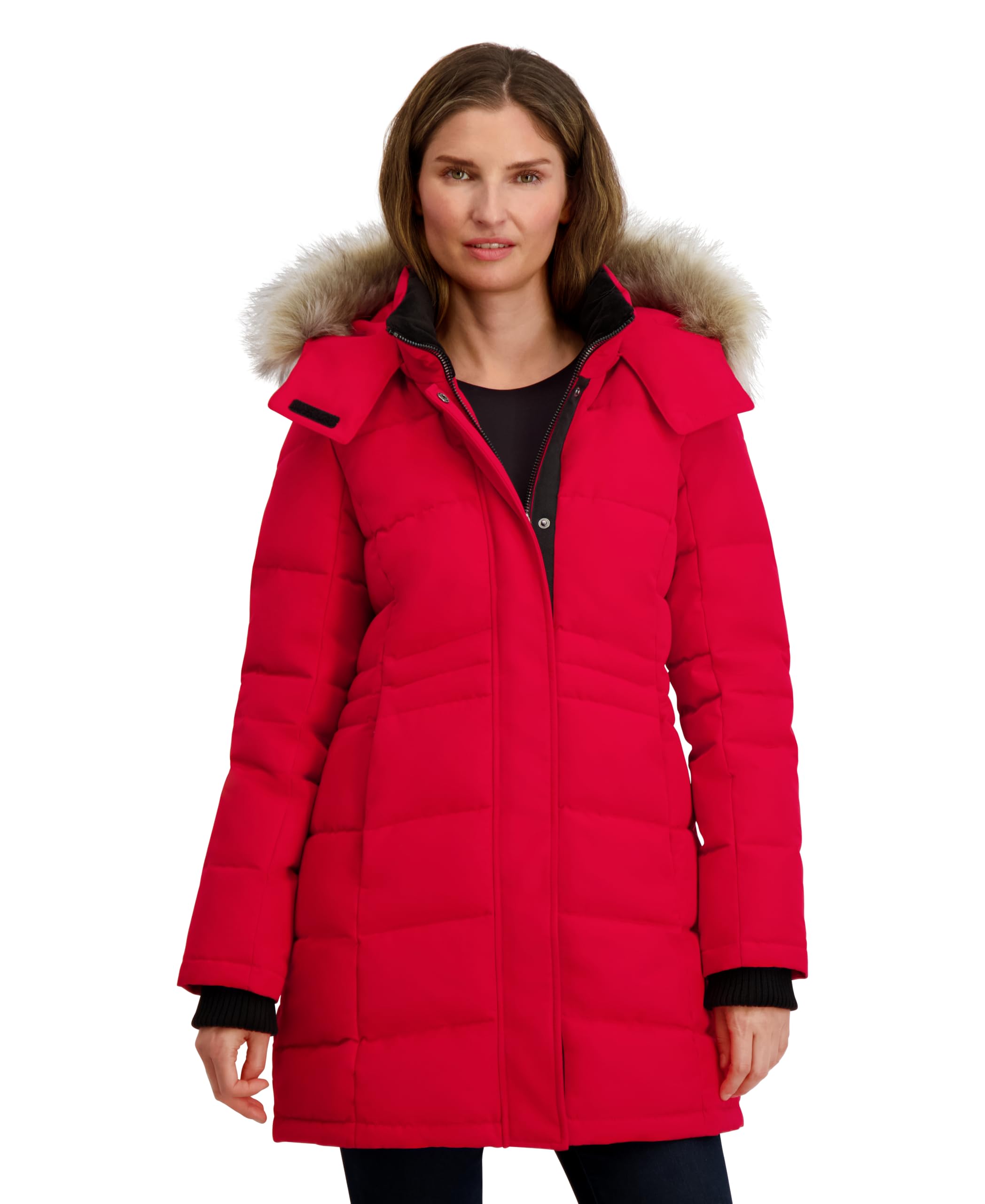 Nautica Women's Mist Heavyweight Winter Coat– Puffer Jacket With Detachable Faux Fur Hood