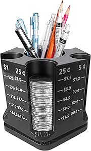 Amazon.com: Coin Counter Coin Sorter, Coin Holder and Pen Holder 360 ...