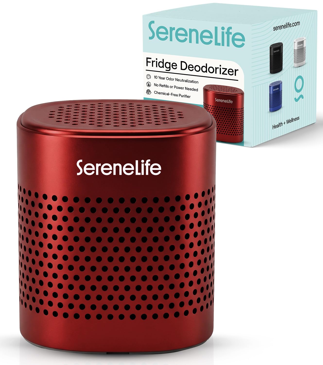 SereneLife Fridge Deodoriser Pod – Natural Odour Eliminator for Refrigerators, Freezers, Cupboards, Shoes & Cars, Lasts Up to 10 Years