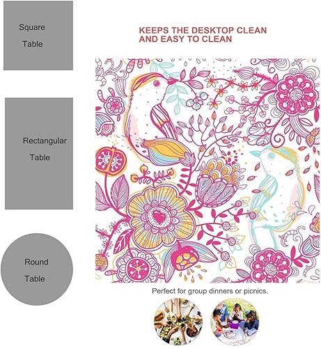 Vista 50 de Mantel Bohochic Redondo para Mesa de 4 Sillas de tela para decoración del hogar, cena, 30 x 30 pulgadas