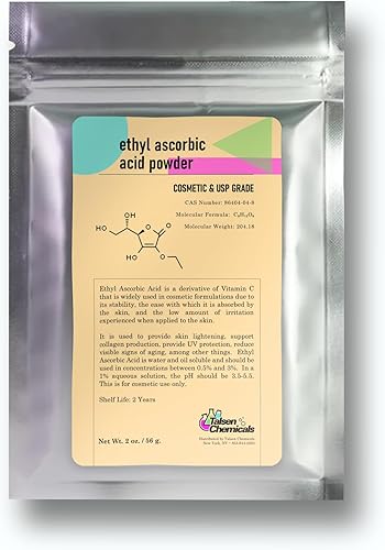 Talsen Chemicals Polvo de ácido ascórbico etílico y derivado estable de vitamina C que ayuda a absorber la vitamina C para la piel, mejorar el