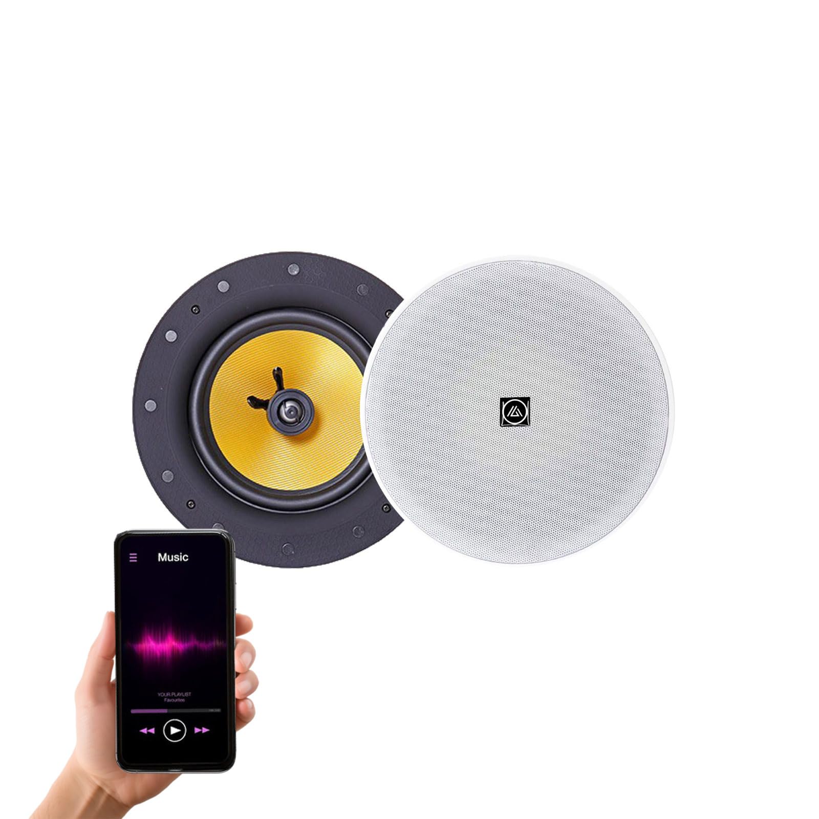 Multi AV 50 watts Bluetooth Ceiling Speaker Each, Rimless Magnetic Grill, (Each)-picture-27