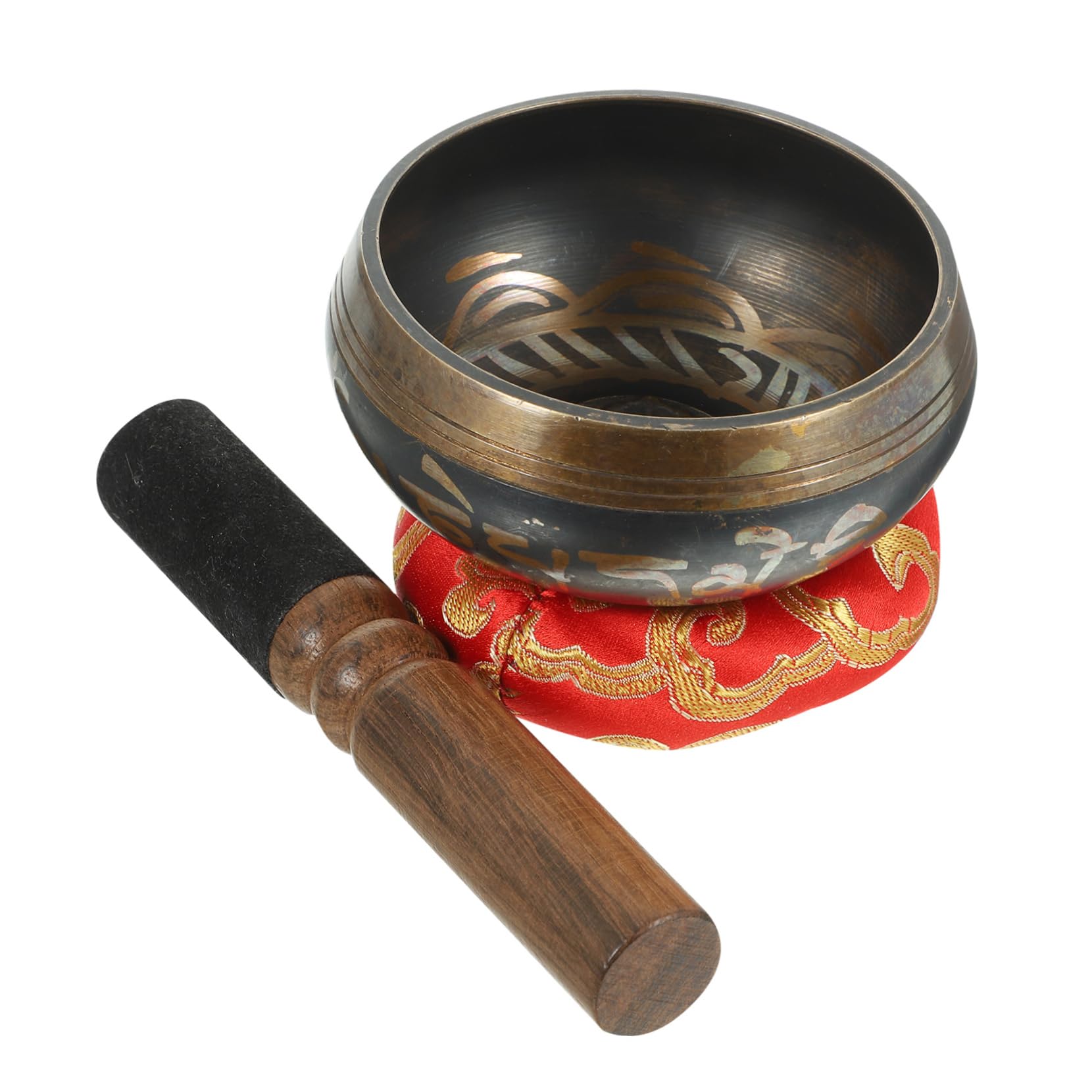 LIFKOME 1Set Singing Bowl Meditation Bowl for Mindfulness Healing Includes Mallet Cushion for Home Decor Practices Pillow