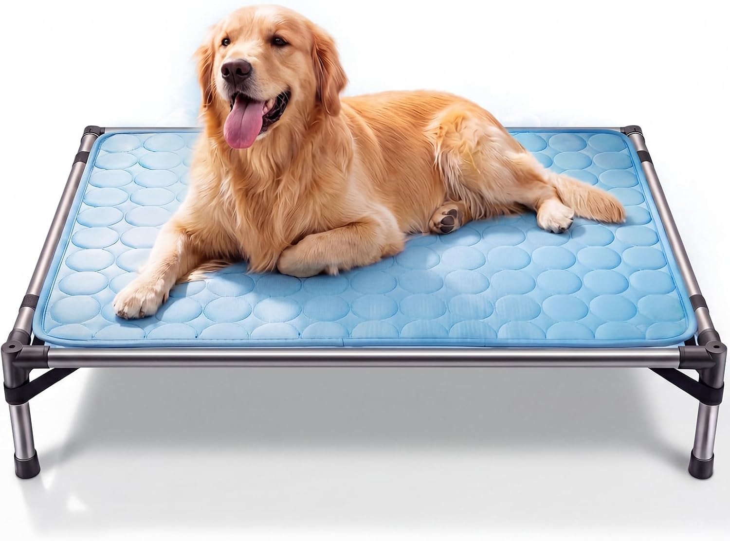 Elevated Dog Cat Bed Cover Replacement Pad, 51 x 32 Inch, Blue
