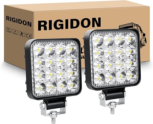 RIGIDON 2 mini luces antiniebla LED de 48 W, luz LED de trabajo de 4 pulgadas, barra de luz LED todoterreno para camión, barco, camioneta, ATV, UTV,