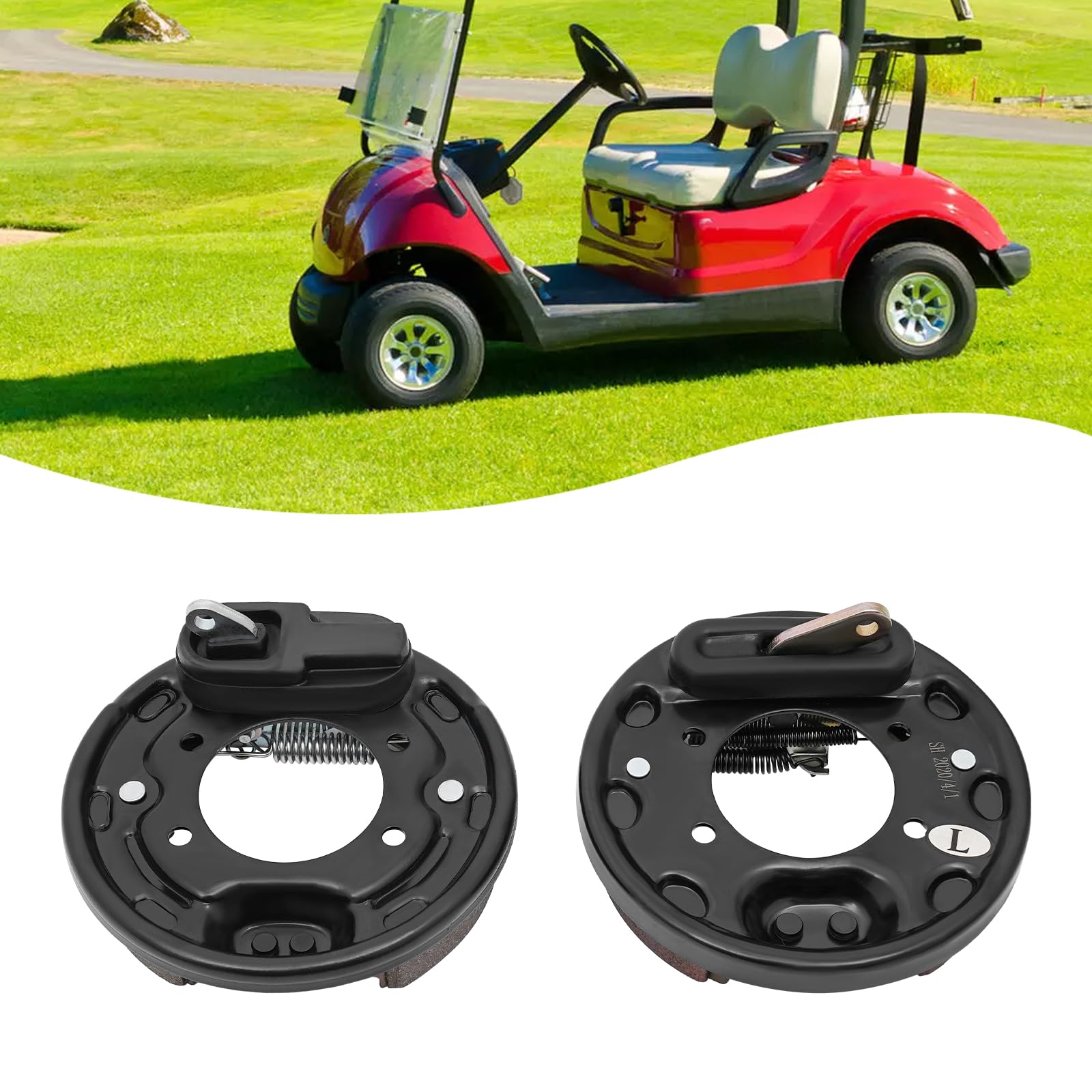 Gruppo freno auto club tamburi per carrello da golf, set molle, cluster per carrello da golf, montaggio freno EZGO TXT Medalist 1996 Onwards & Yamaha G14 G16 G19 G20 G21 G22 1993 Onwards