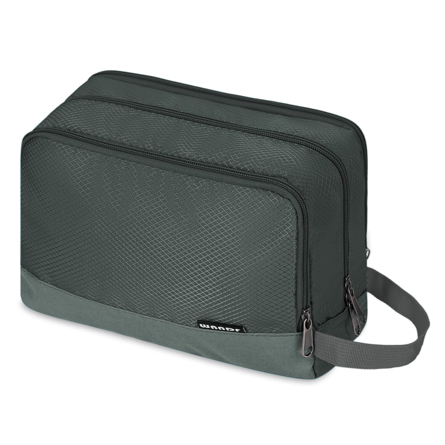 WANDF Toiletry Bag Water-Resistant Nylon Travel Wash Bag Lightweight Dopp Kit for Men and Women (A-Denim Grey) — view 11