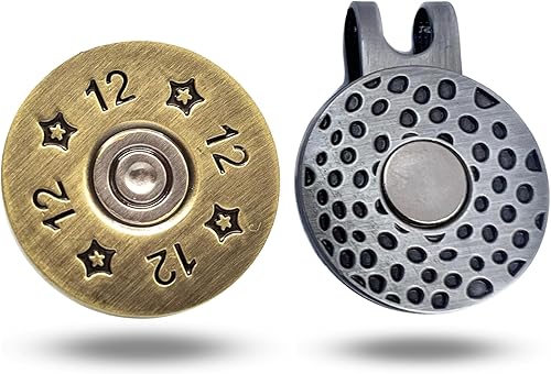Miniatura 2 de Full Metal Markers Marcador de pelota de golf de metal magnético único calibre 12 con clip para sombrero para hombres y mujeres escopeta