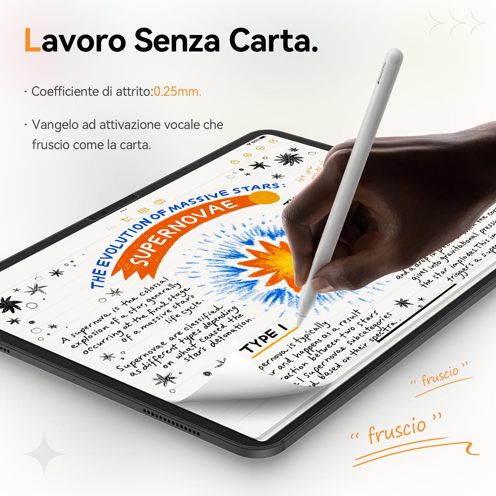 [2 Pezzi] Pellicole Protettive in Carta per iPad Air 13 2024 (A2898, A2899), Pellicola Opaca per iPad Air 13 M2 Effetto Carta, Pellicola Carta per iPad 6 Gen Disegnare Crivere, Anti-impronta/Riflesso