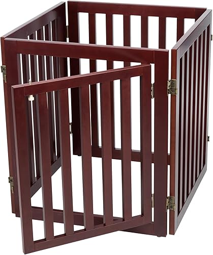 Miniatura 6 de TRIXIE Puerta independiente de 4 paneles para mascotas, Valla de barrera plegable para mascotas, Pluma convertible para mascotas, 24 pulgadas de