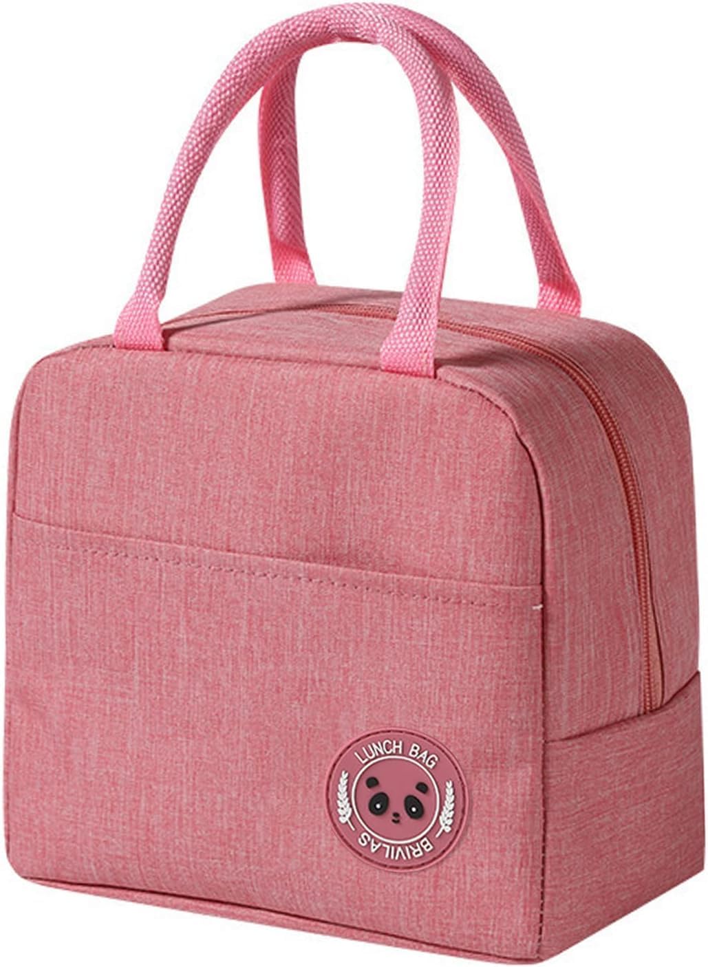 Manki FashionManki Fashion Lunch Bag Women, Lunch Box Lunch Bag for Women Adult Men, Small Leakproof Cooler Cute Lunch Boxes Tote Bags Large Capacity Reusable Insulated Lunch Container for Work Office Picnic or Travel (Lunch Bag Pink)