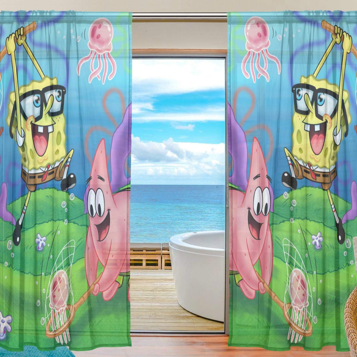Spongebob Squarepants Bedroom Curtains Curtains & Drapes