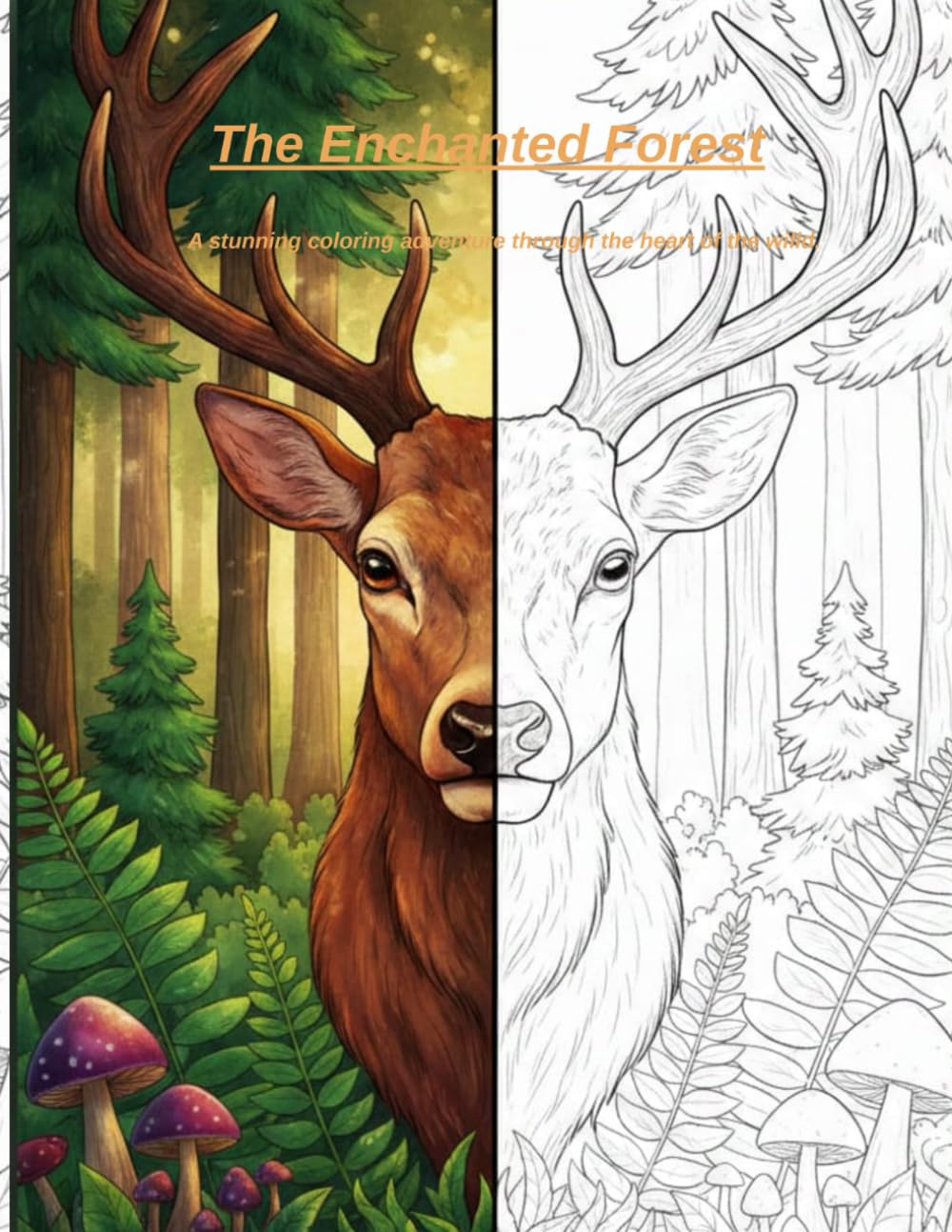 The Enchanted Forest: A stunning coloring adventure through the heart of the wild.